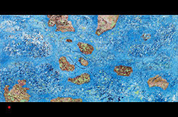 20100501 James Yuncken, Salt Works Port Alma 30 x 108 cm, acrylic on board, 2010