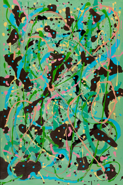 James Yuncken, Matrix - 121.5 x 81 cm, acrylic, pastel on board, 2004