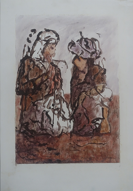 James Yuncken, Instruction - 50 x 35 cm, oil on paper, 1996