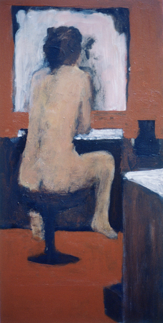 19981205, James Yuncken, Toilette  - 38 x 19 cm, acrylic on paper, 1999
