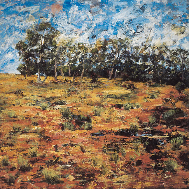 James Yuncken, Self-generated Landscape No 1: Familiar - 86.5 x 86.5 cm, oil on canvas, 2002