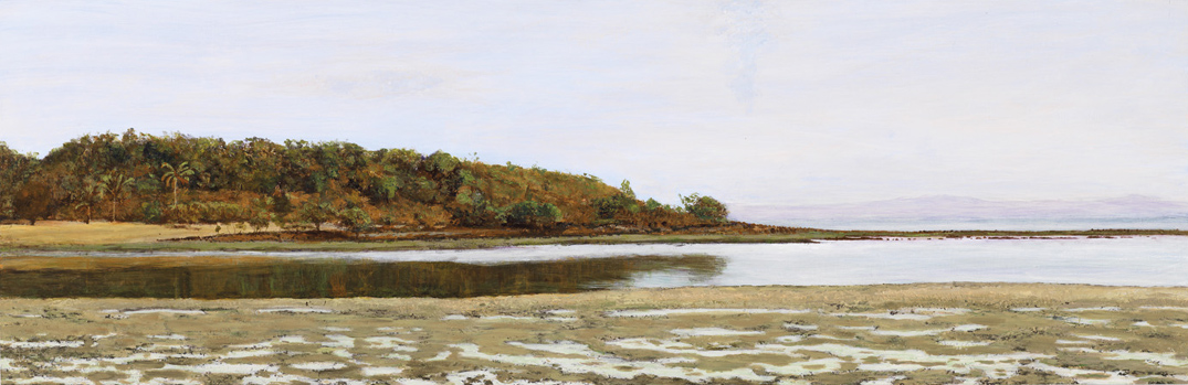 James Yuncken, Red Island, 36 x 110 cm, acrylic on board, 2010