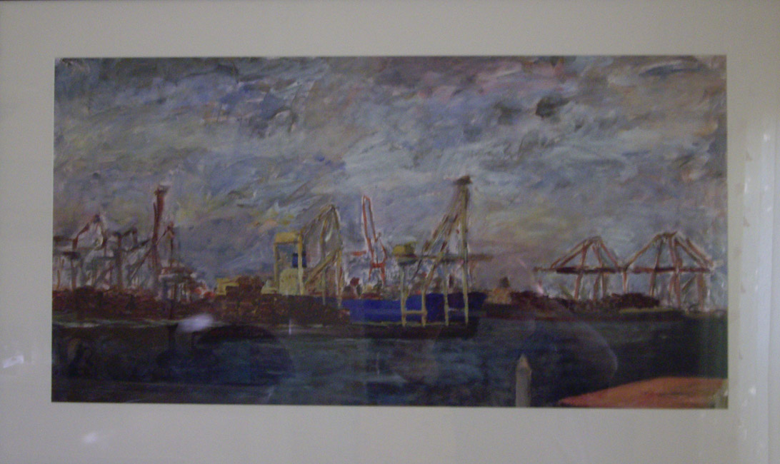 James Yuncken, Yarra Docks - 50 x 100 cm, acrylic on paper, 2000