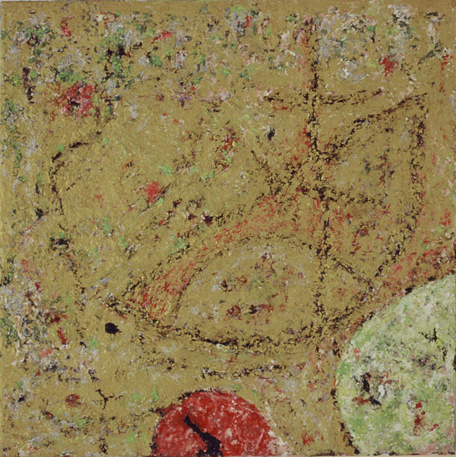 James Yuncken, Icon Painting - 30 x 30 cm, oil stick on gesso board, 2006