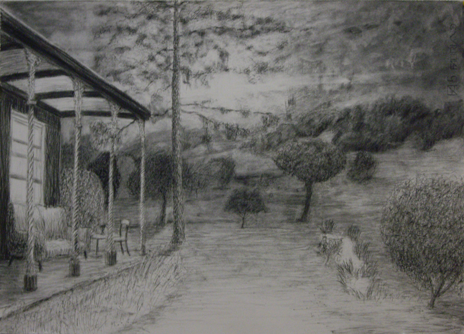 James Yuncken, Garnet - 50 x 70 cm, charcoal on paper, 2009-15