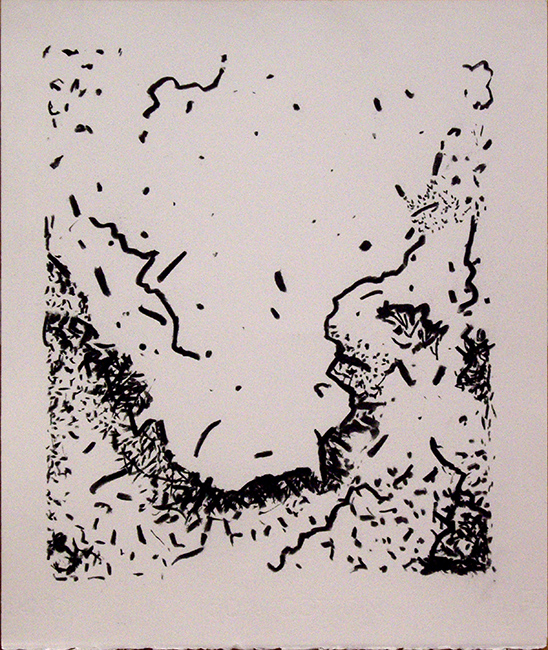 James Yuncken, Landscape-like - 35 x 30.5 cm, charcoal on paper, 2017