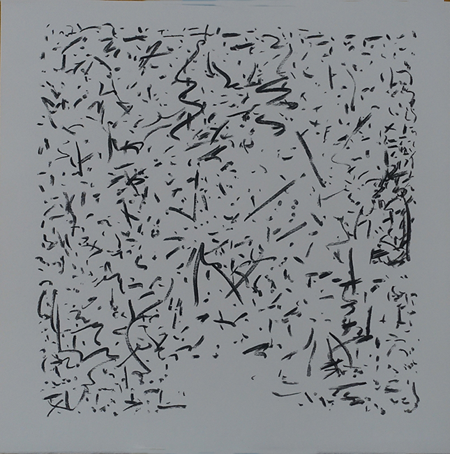 James Yuncken, Necessary Gap - 40 x 40 cm, charcoal on paper, 2020