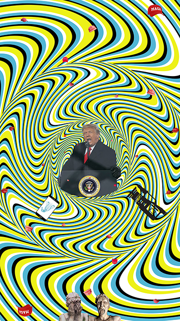 James Yuncken, Social Media - 181 x 102 cm, Edition of 3, digital print on canvas, 2021
