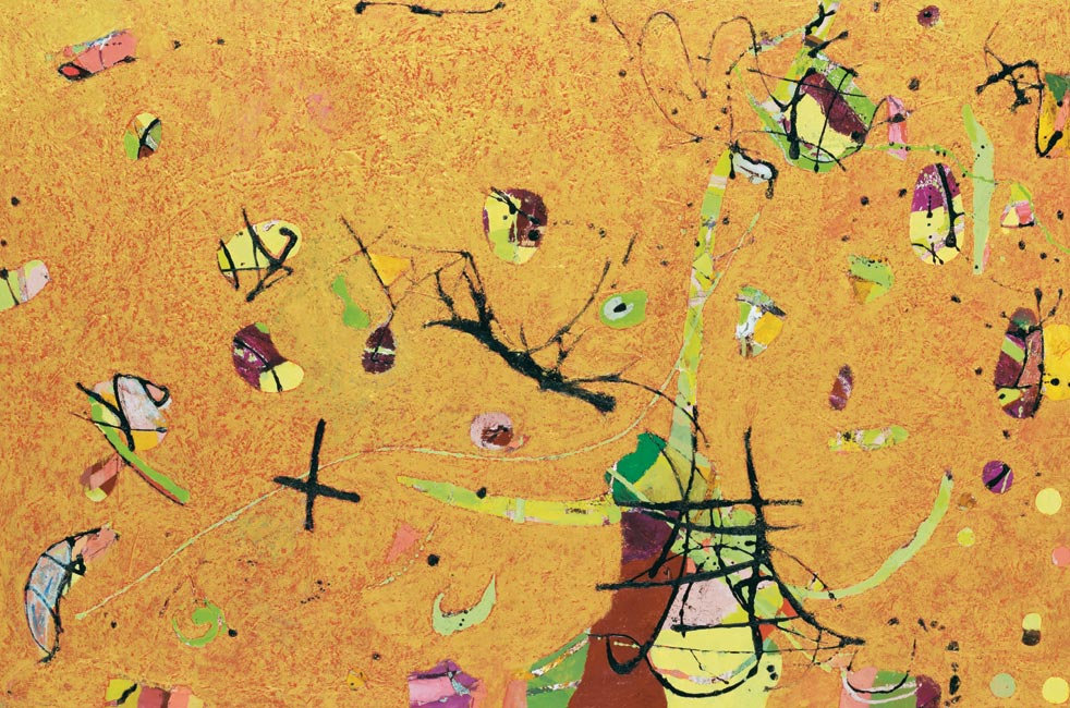 James Yuncken, Evolution: Asian Influence - 81 x 122 cm, oil paint, oil stick on board, 2006