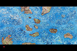 20100501 James Yuncken, Salt Works Port Alma 30 x 108 cm, acrylic on board, 2010