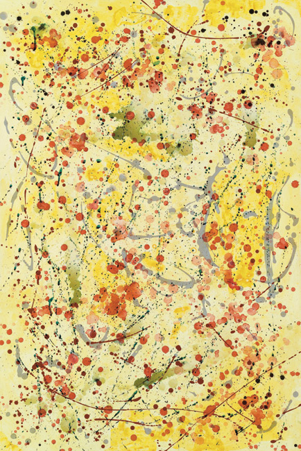 James Yuncken, Cherry Chinese Screen - 121 x 81 cm ,acrylic media on board, 2006