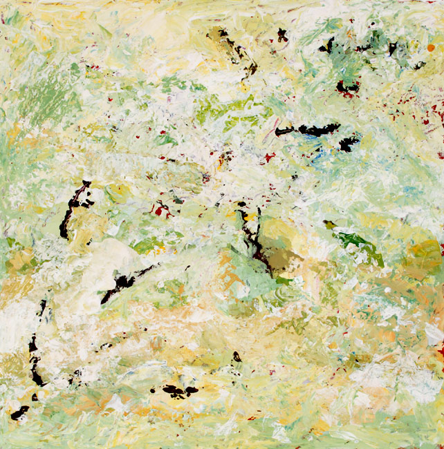 James Yuncken, Shallow Water Pattern - 40 x 40 cm,  mixed media on paper, 2003