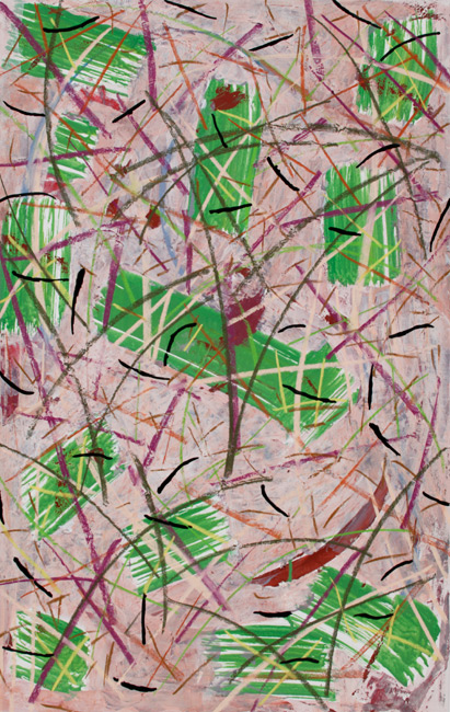 James Yuncken, Wallpaper - 80 x 50 cm, acrylic, pastel on paper, 2004