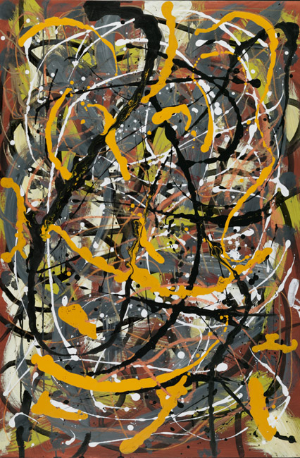 James Yuncken, Splash Pattern - 122 x 81 cm, acrylic, pastel on board, 2004