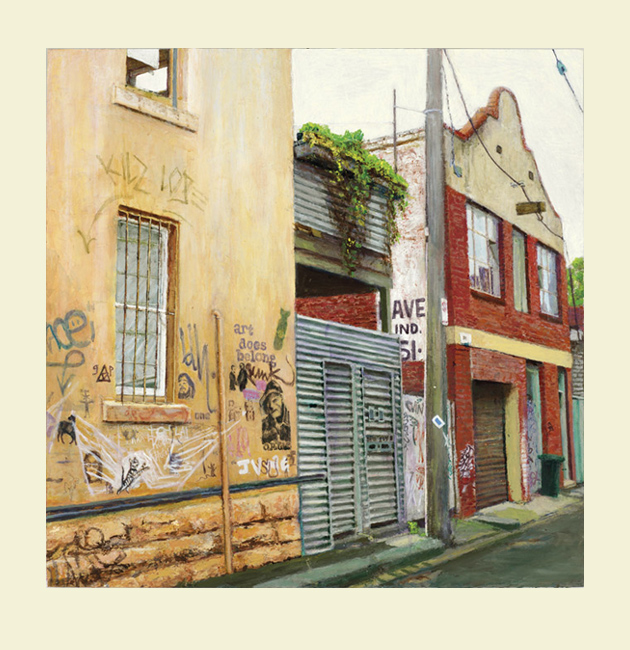 James Yuncken Art does belong, Lt Smith St, Fitzroy, afternoon of 20th December 2010 - giclee print, edition of 25, 2012