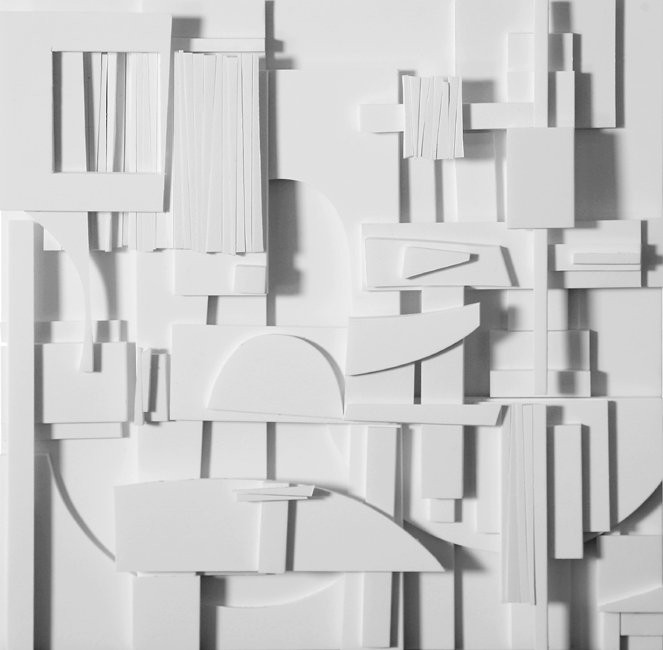 Lena Torikov Untitled 4, 52 x 52 cm, white foamcore board mounted on mdf board, 2008