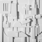 Lena Torikov Untitled_4 52 x 52 cm white foamcore board mounted on mdf board 2008