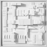 Lena Torikov Untitled_5 52 x 52 cm white foamcore board mounted on mdf board 2008