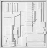 Lena Torikov Untitled_6 52 x 52 cm white foamcore board mounted on mdf board 2008