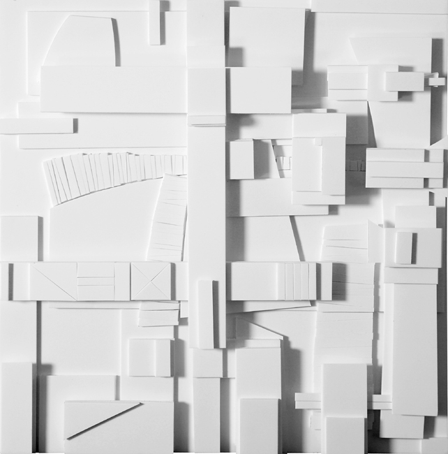 Lena Torikov Untitled 8, 60 x 60 cm white foamcore board mounted on mdf board 2008