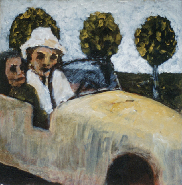 James Yuncken, Car - 19.5cm x 19cm, acrylic on paper, 1998