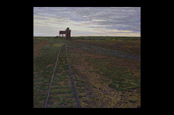James Yuncken, Oodnadatta Track, South Australia's Outback, Curdimurka I, The view west - 60 x 64 cm, acrylic on paper, 2016