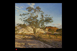 James Yuncken, Oodnadatta Track, South Australia's Outback, Painted Hills I, 57 x 60 cm, acrylic on board, 2018