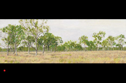 20100601 James Yuncken Open Woodland, 38 x 108, acrylic board, 2010