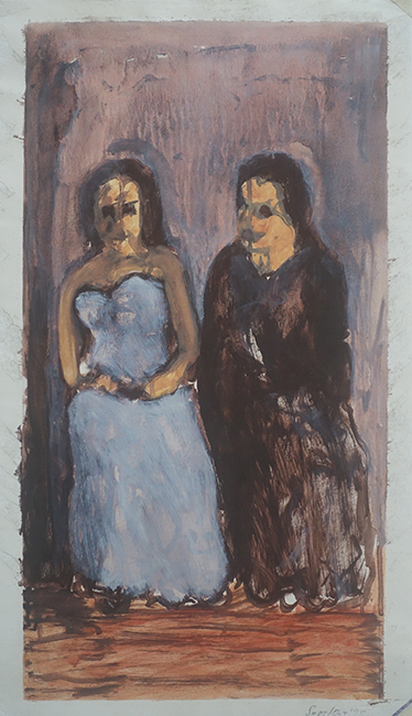 James Yuncken, Untitled - 50 x 26.5, oil on paper, 1995