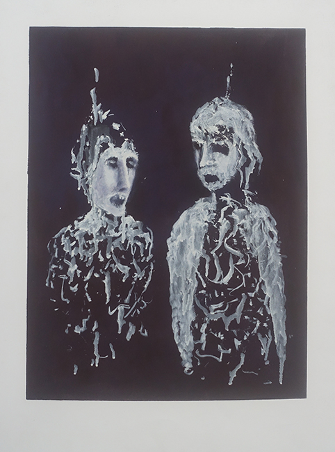 James Yuncken, A pair o' pixies - 45.6 x 34 cm, oil on paper, 1996