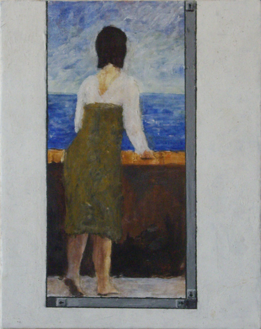 James Yuncken, Nostalgia - 30 x 24 cm, watercolour, wax medium on gesso board, 2000