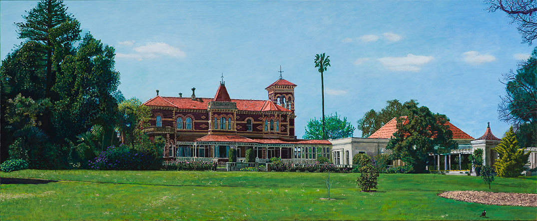 James Yuncken, Rippon Lea - 47 x 114 cm, acrylic on paper, 2016