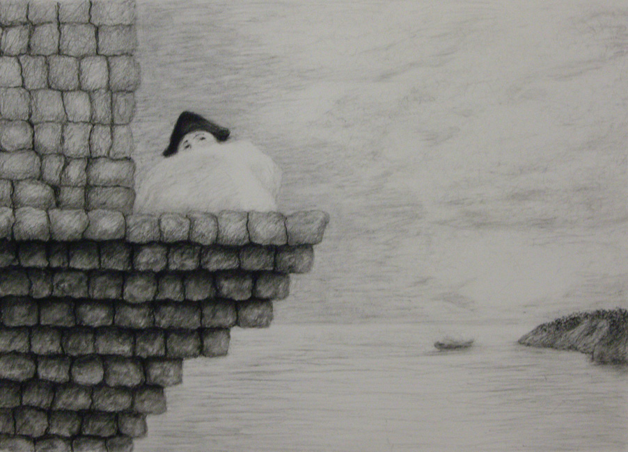 James Yuncken, Message for Global Citizens - 50 x 70 cm, charcoal on paper, 2008