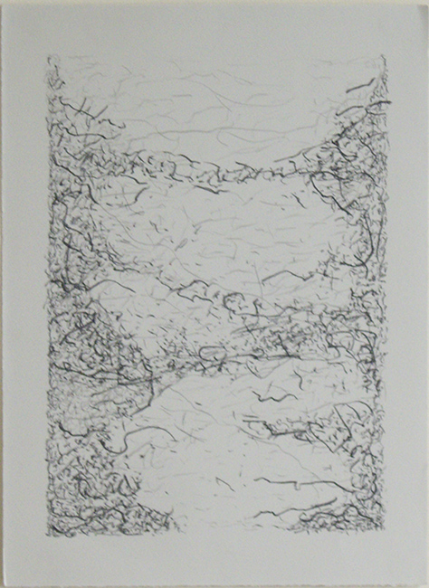 James Yuncken, Abstract scribble - 38 x 28 cm (paper), conte & willow charcoal on paper, 2016