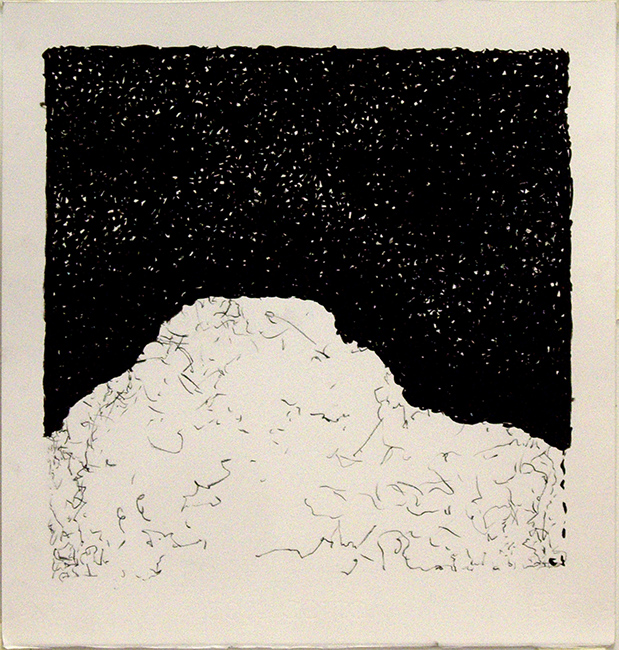 James Yuncken, Mountain - 35 x 33.5 cm, charcoal, ink on paper, 2016