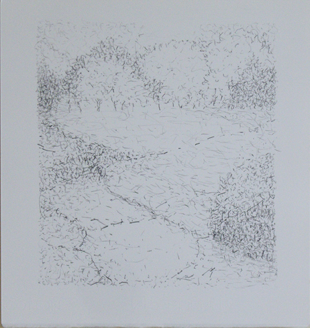 James Yuncken, Park - 35 x 33.5 cm, conte charcoal on paper, 201