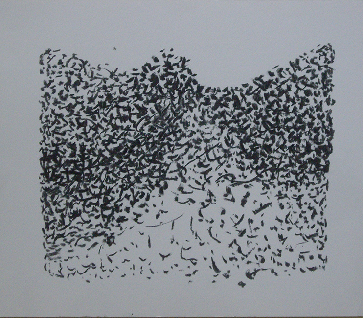 James Yuncken, Rolling Hills - 30 x 35 cm, willow charcoal on paper, 2017