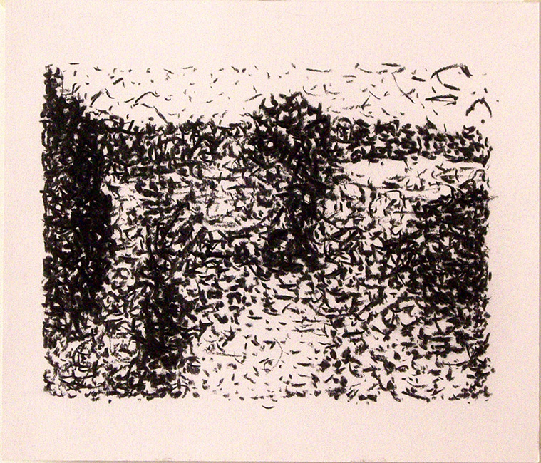 James Yuncken, Landscape - 30 x 35 cm, willow charcoal on paper, 2017