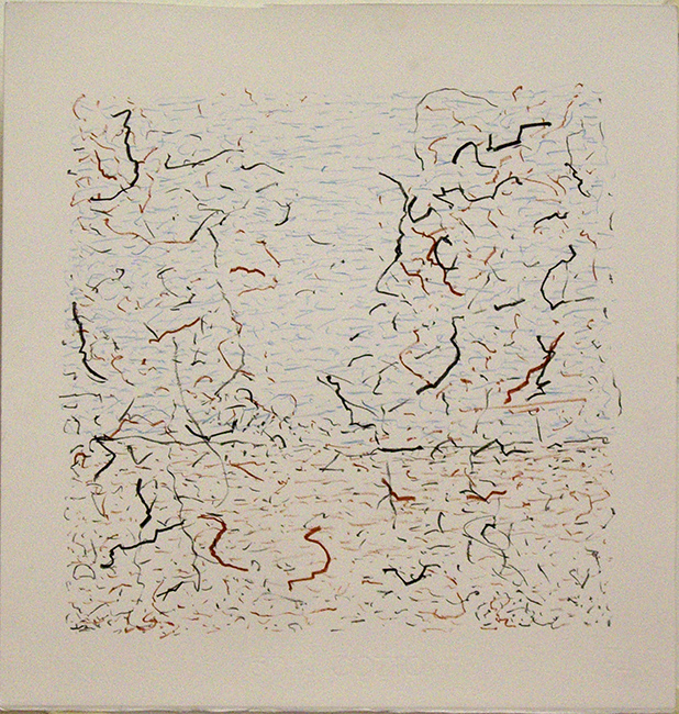 James Yuncken, Abstract III - 35 x 33.5 cm, conte pencils on paper, 2017