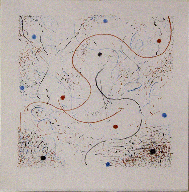 James Yuncken, Abstract IV - Joining the dots - 30 x 30 cm, conte pencils on paper, 2017