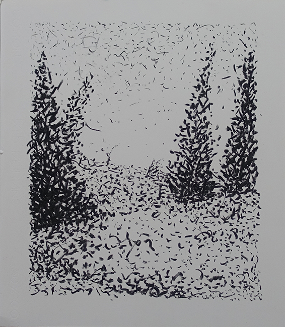 James Yuncken, Untitled - 40 x 35 cm, charcoal on paper, 2020