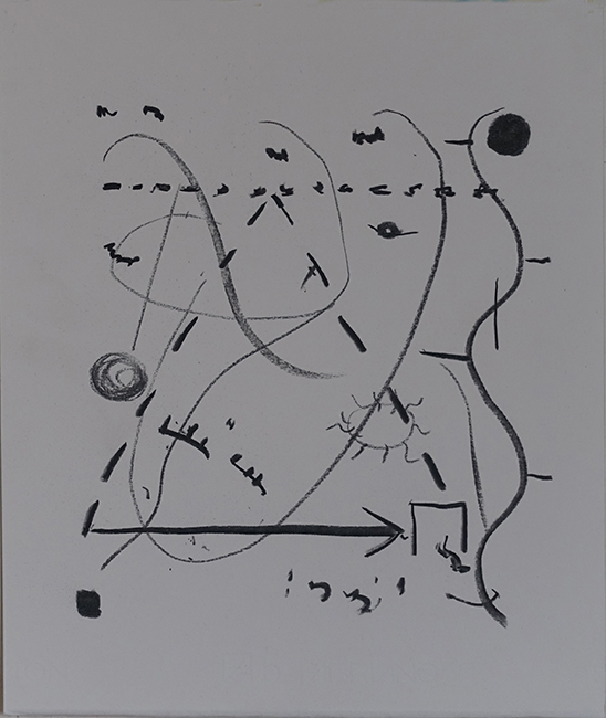 James Yuncken, Triangle - 35 x 30 cm, charcoal on paper, 2020