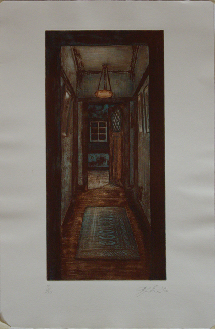 James Yuncken, Untitled - Interior Hallway - 41 x 19.5 cm, 1990