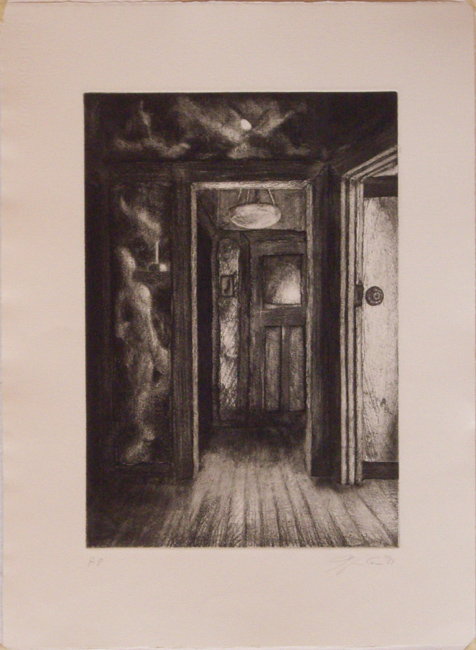 James Yuncken, Untitled - Interior Hallway - 41 x 19.5 cm, 1990